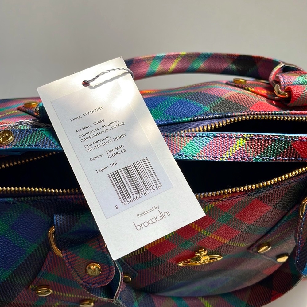 Vivienne Westwood VINTAGE BOSTON BAG ❤️ AW 15/16 MAC-CHARLES DERBI TARTAN - Picture 9 of 16